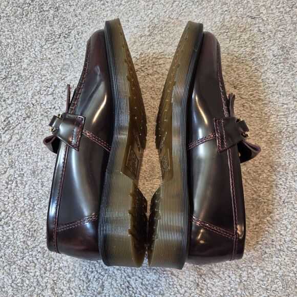Dr. Martens Women's  Size 7 Adrian Snaffle Leather Loafer 'Cherry Red' - Picture 4 of 6